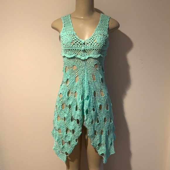NWOT💗Teal crochet top - Picture 2 of 11